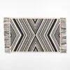 Onca Black And White Bath Mat 24"x36"