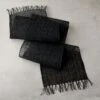 Open Weave Black Table Runner 14"x90"
