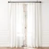 White Linen Openweave Window Curtain Panel 48''x84''
