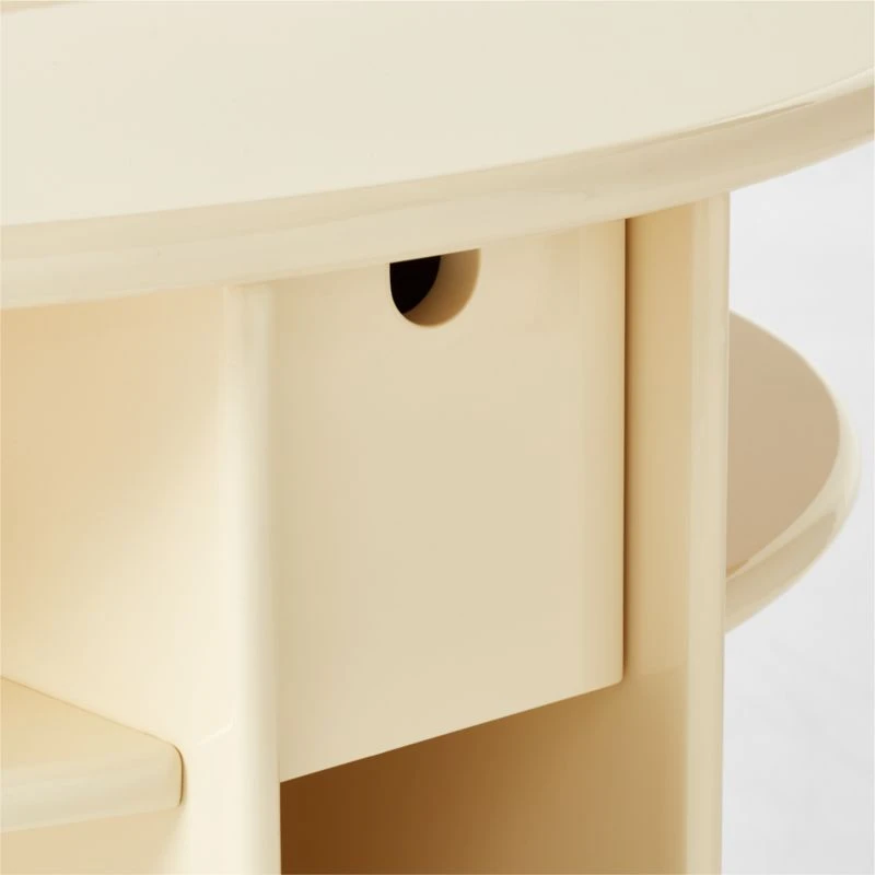 Osoppo Ivory Lacquered Nightstand - Image 9
