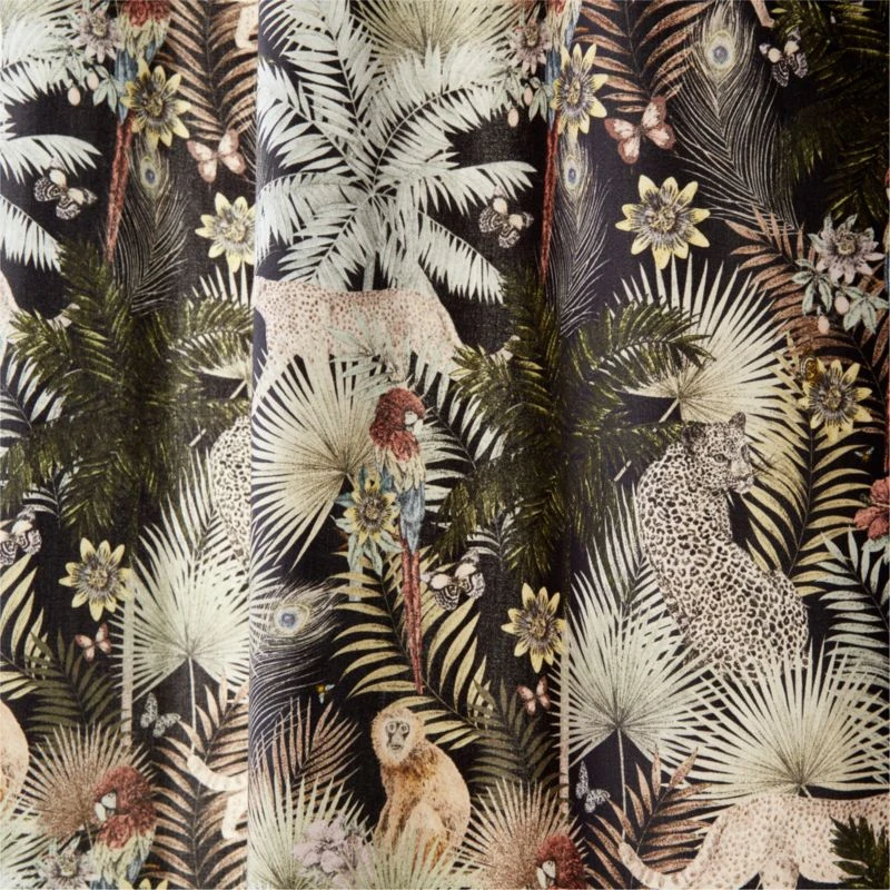 Palm Grove Jungle-Print Window Curtain Panel 48"x84" - Image 4