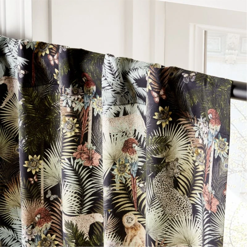 Palm Grove Jungle-Print Window Curtain Panel 48"x84" - Image 2