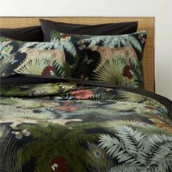 Palm Grove Linen Duvet Cover And Shams