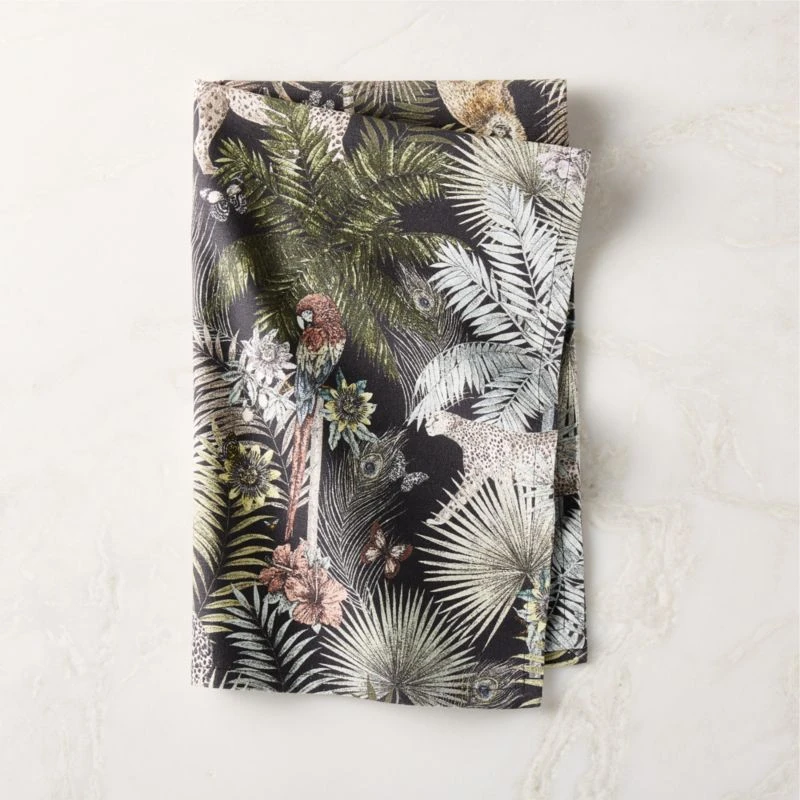Palm Grove Jungle Print Tea Towel