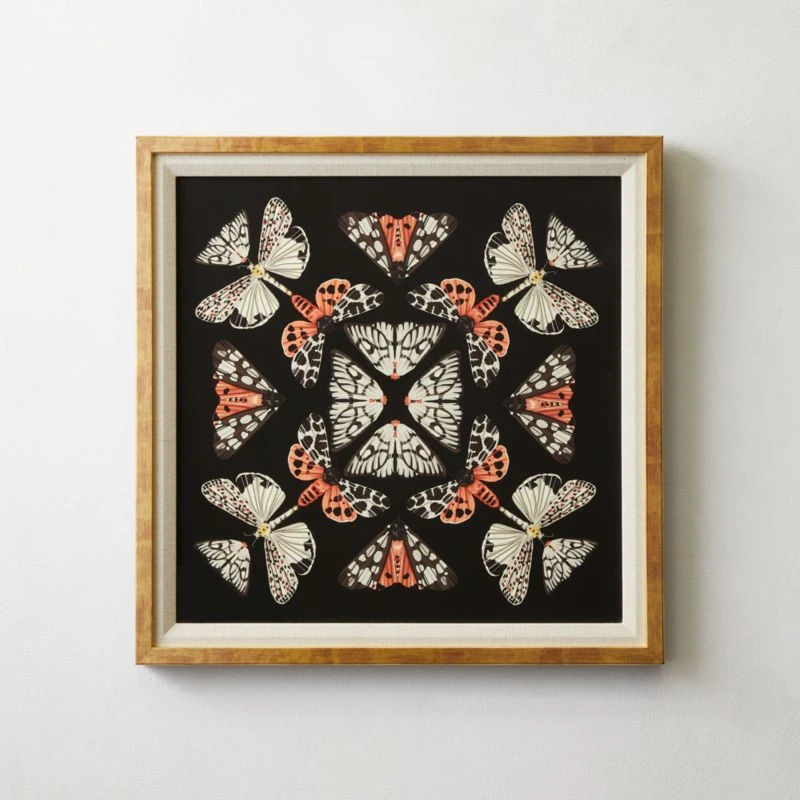 'Papillion' Framed Giclee Art Print 24"x24"