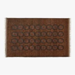 Pascala Moroccan Hand-Knotted Copper Wool Area Rug 5'x8'