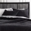 PaxtonEUROPEAN FLAX™-Certified Linen Garment Washed Black Quilt And Shams