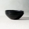 Pebble Matte Black Melamine Salad Bowl Set Of 4