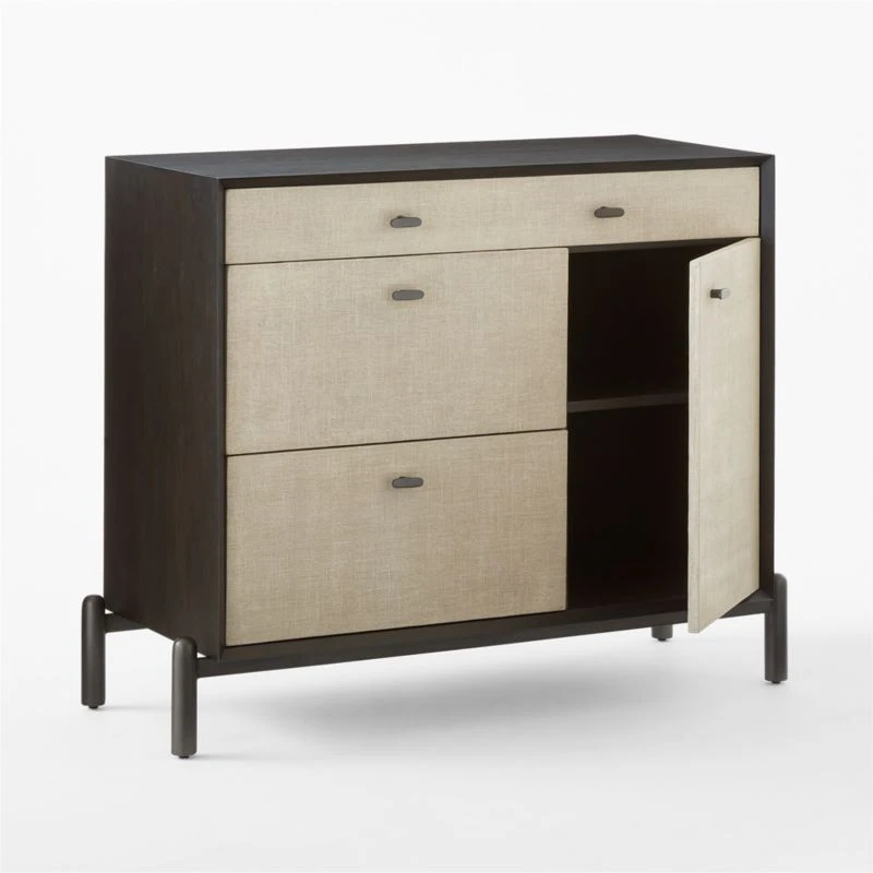 Perch Lacquered Linen File Cabinet - Image 5