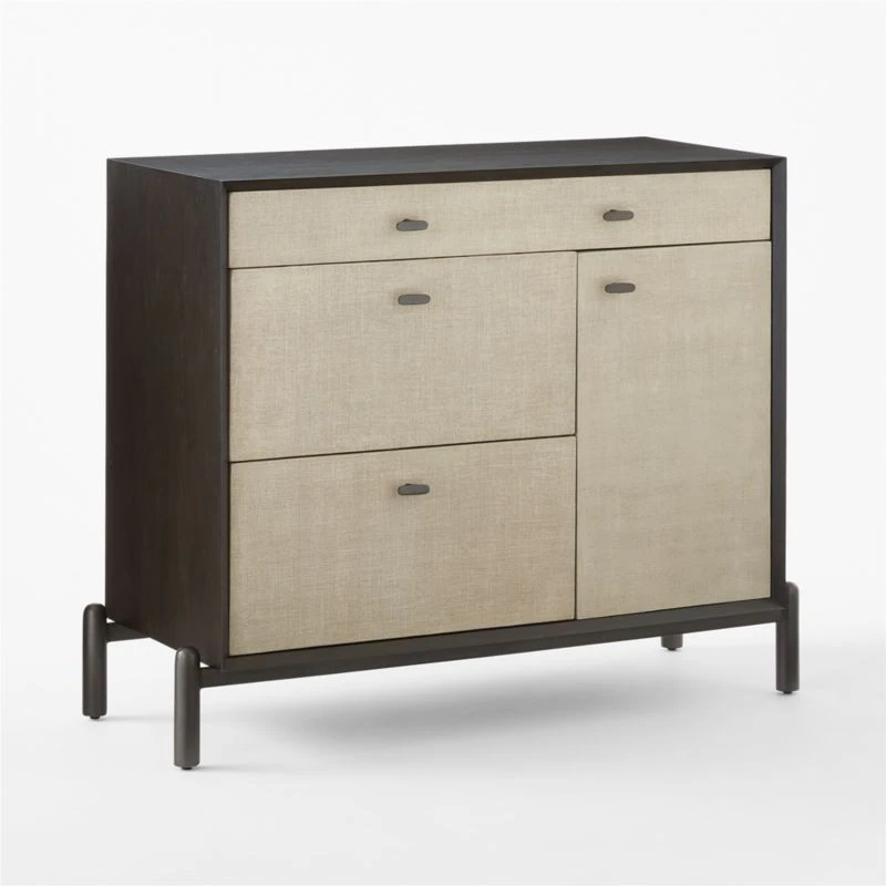 Perch Lacquered Linen File Cabinet - Image 4