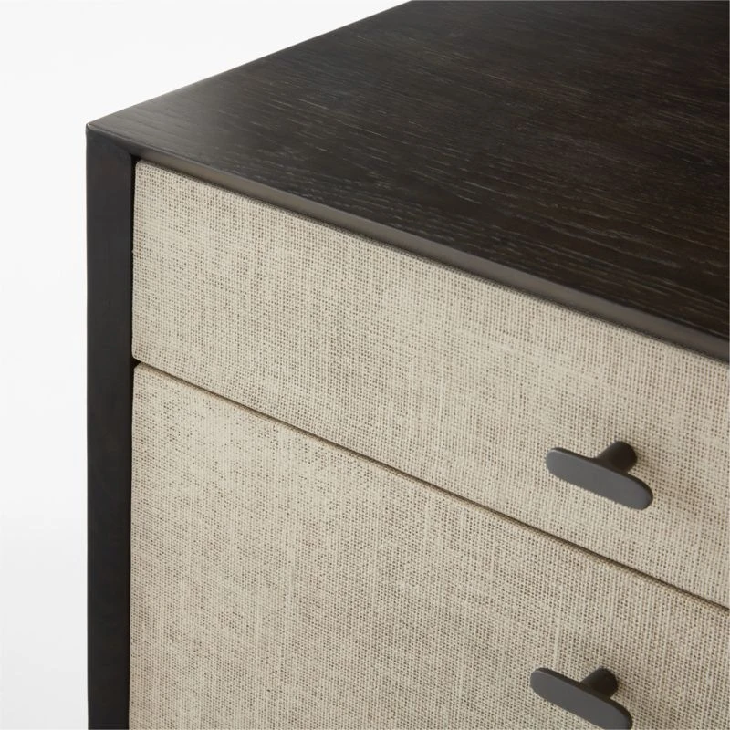 Perch Lacquered Linen File Cabinet - Image 8