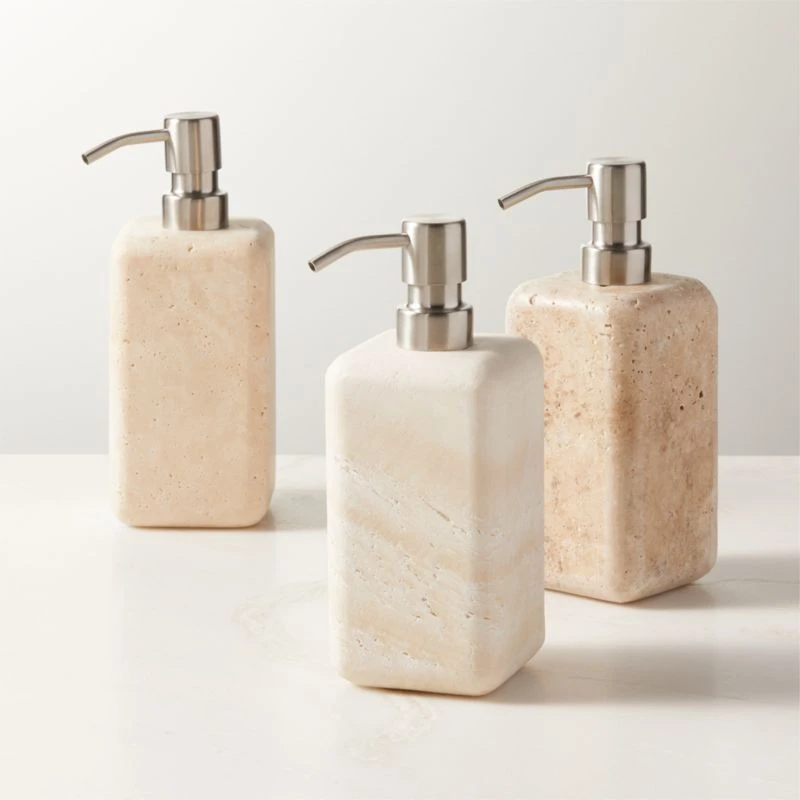 Pierce Travertine Soap Pump - Image 4