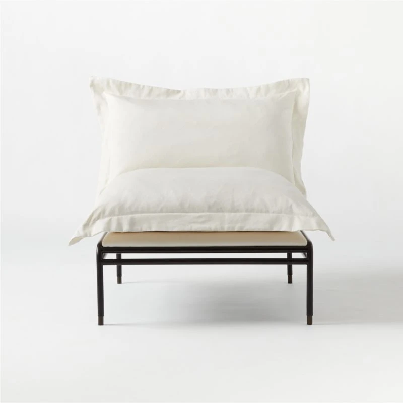Plush Pillow Ivory White Lounge Chair - Image 3