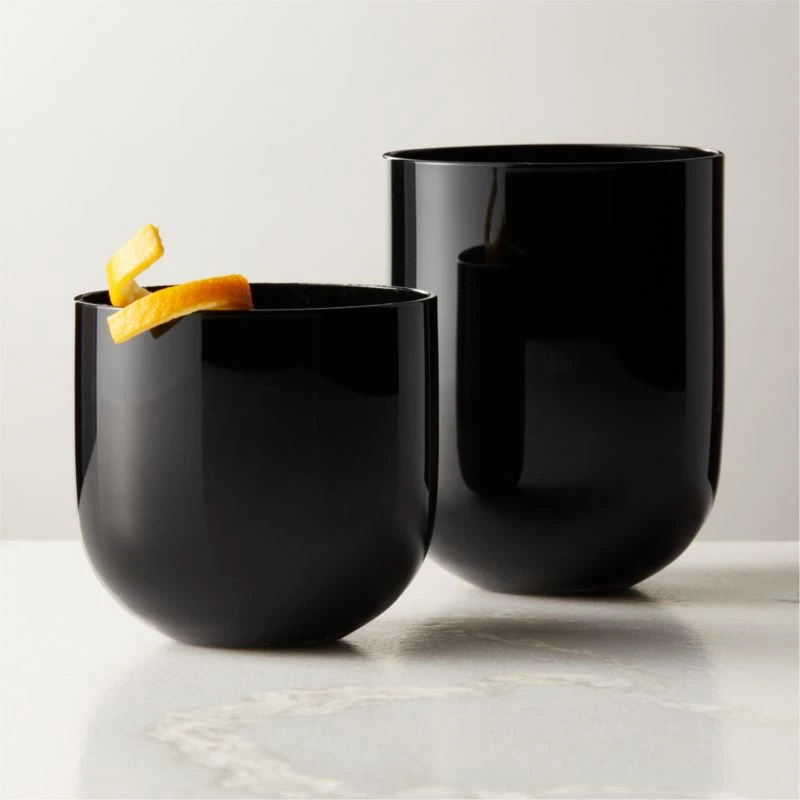 Pina Black Old-Fashioned Glasses