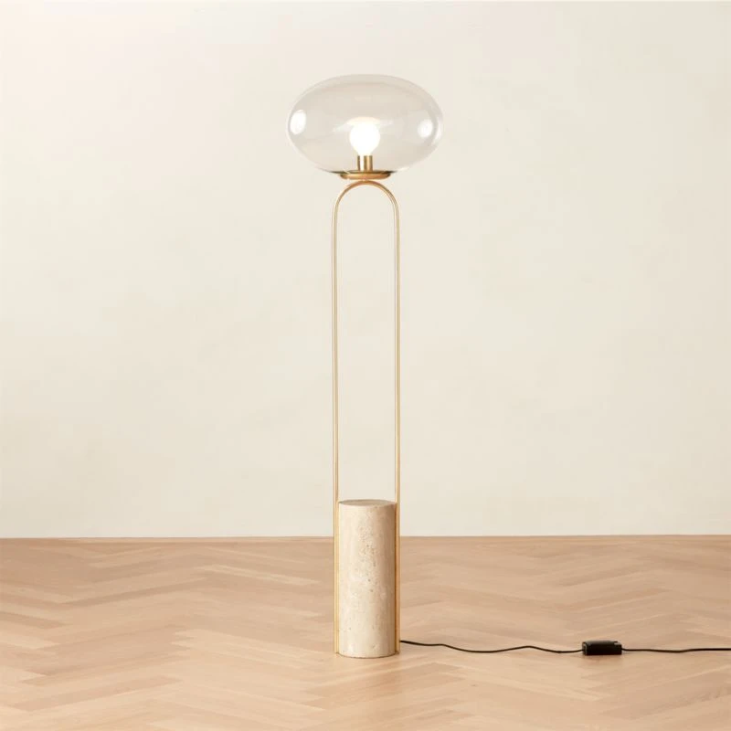 Polo Travertine Floor Lamp - Image 2