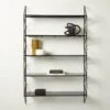 Ponte Black Metal Wall Mount Bookshelf Tall