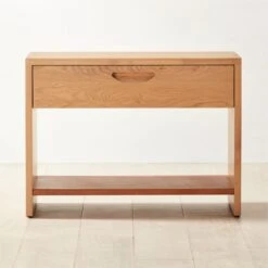 Ranch Oak Nightstand With Drawer