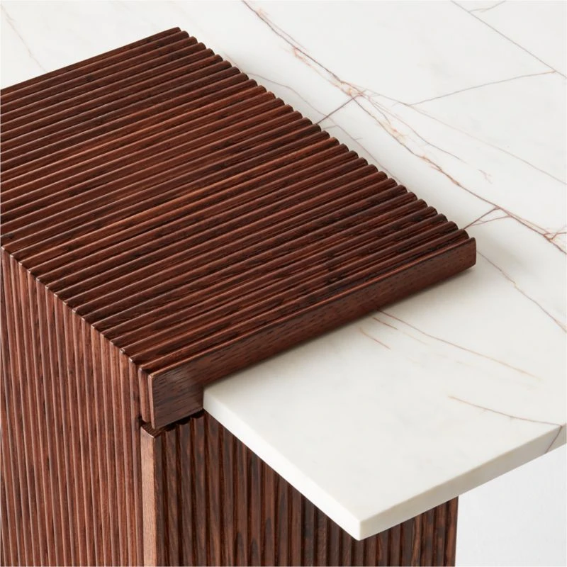 Reach White Marble-Top Desk - Image 7