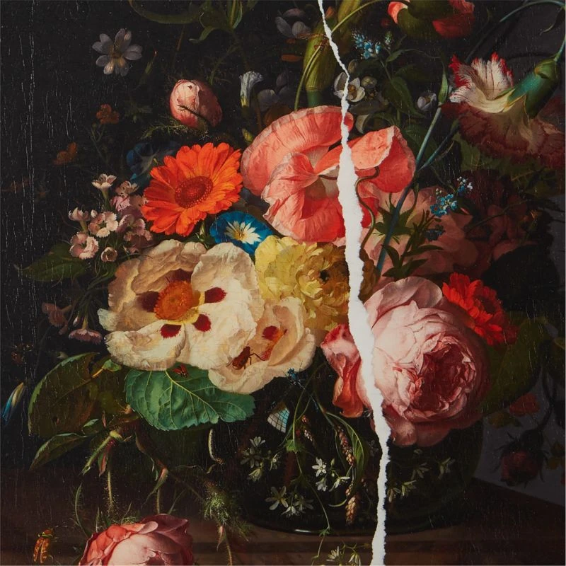 'Ripped Flowers I' Framed Acrylic Painting By George Glass 16''x20'' - Image 2