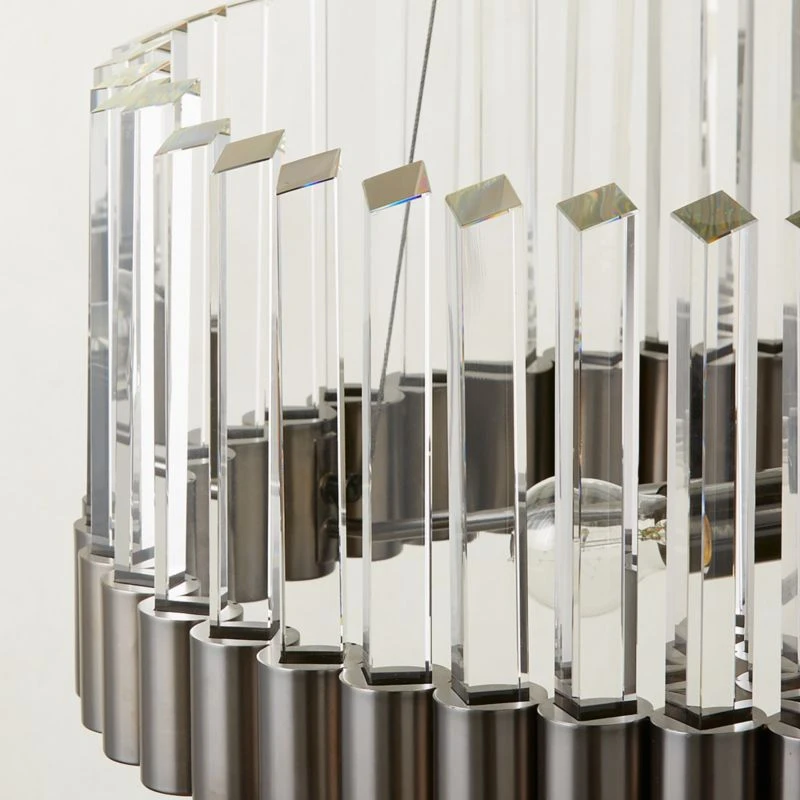 Risette Black Chrome And Crystal Chandelier - Image 3