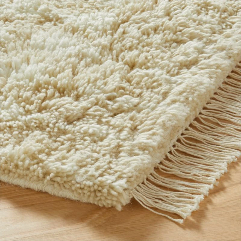 Rocco Beige New Zealand Wool Handknotted Area Rug 8'x10' - Image 3