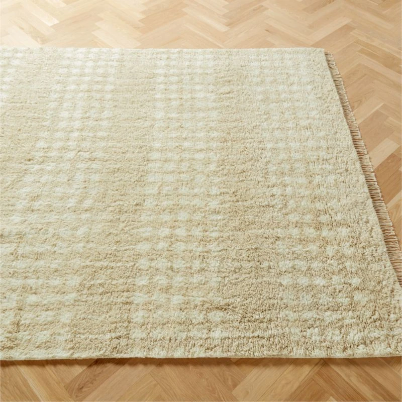 Rocco Beige New Zealand Wool Handknotted Area Rug 8'x10' - Image 2