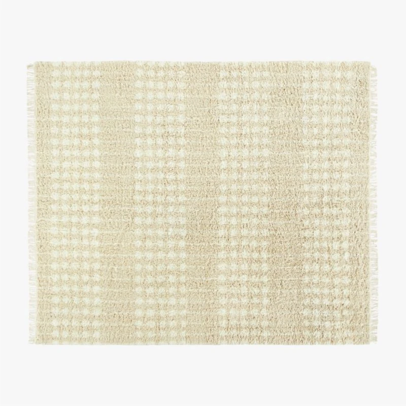 Rocco Beige New Zealand Wool Handknotted Area Rug 8'x10'