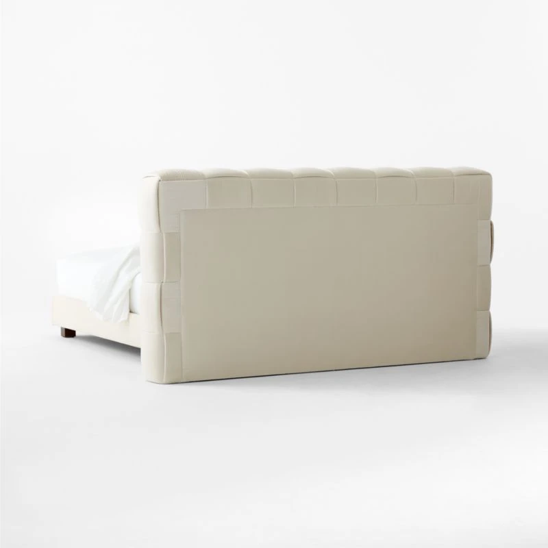 Rorke Ivory White Upholstered Queen Bed - Image 5