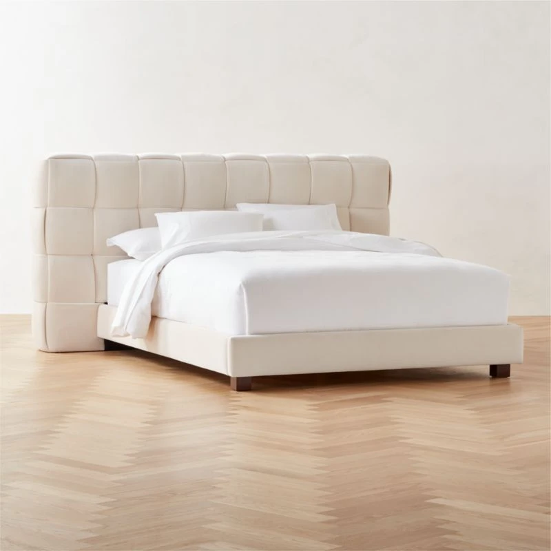 Rorke Ivory White Upholstered Queen Bed - Image 2