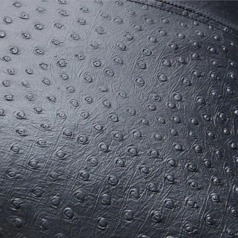 Rue Black Leather Throw Pillow With Down-Alternative Insert 23" - Image 3