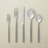 20-Piece Rush Shiny Silver Flatware Set