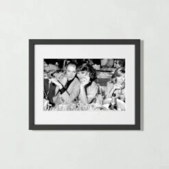 'David Bowie And Romy Haag' Photographic Print In Black Frame 21.5"x17.5"