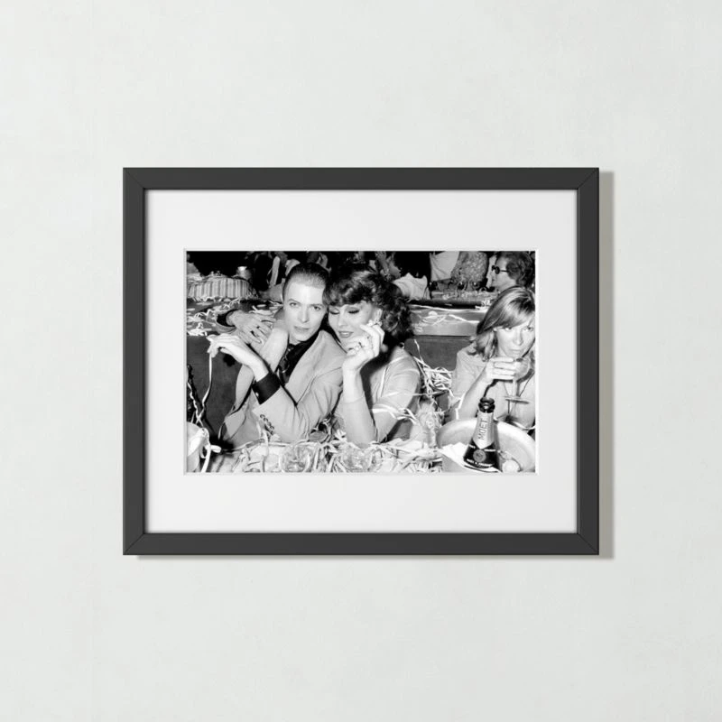 'David Bowie And Romy Haag' Photographic Print In Black Frame 21.5"x17.5"