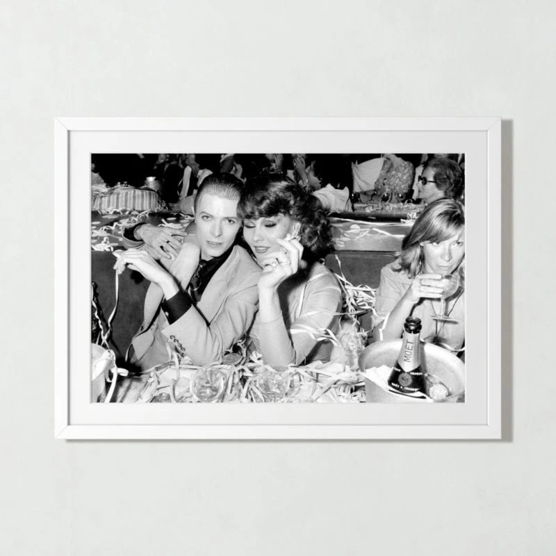 'David Bowie And Romy Haag' Photographic Print In Black Frame 21.5"x17.5" - Image 2