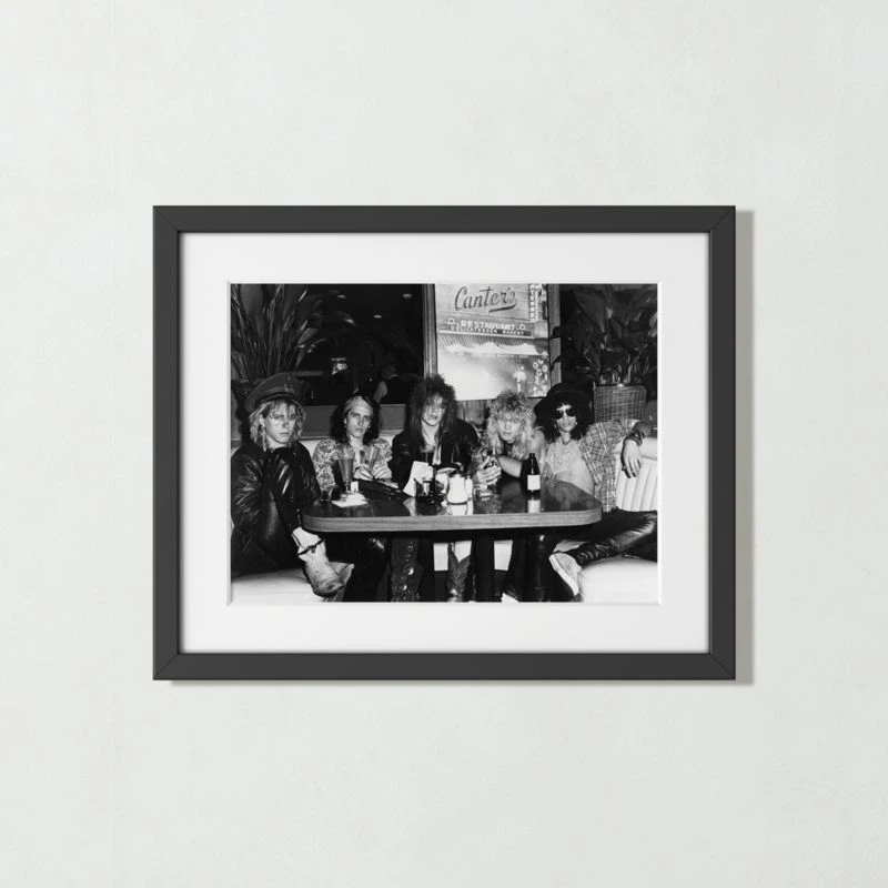 Guns N' Roses At Canters Deli With Black Frame 19.5"x15.5"