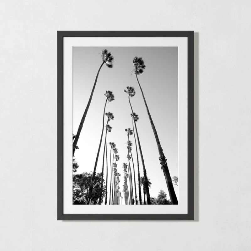 'Palm Trees Road' Photographic Print In Black Frame 17.5"x21.5" - Image 2