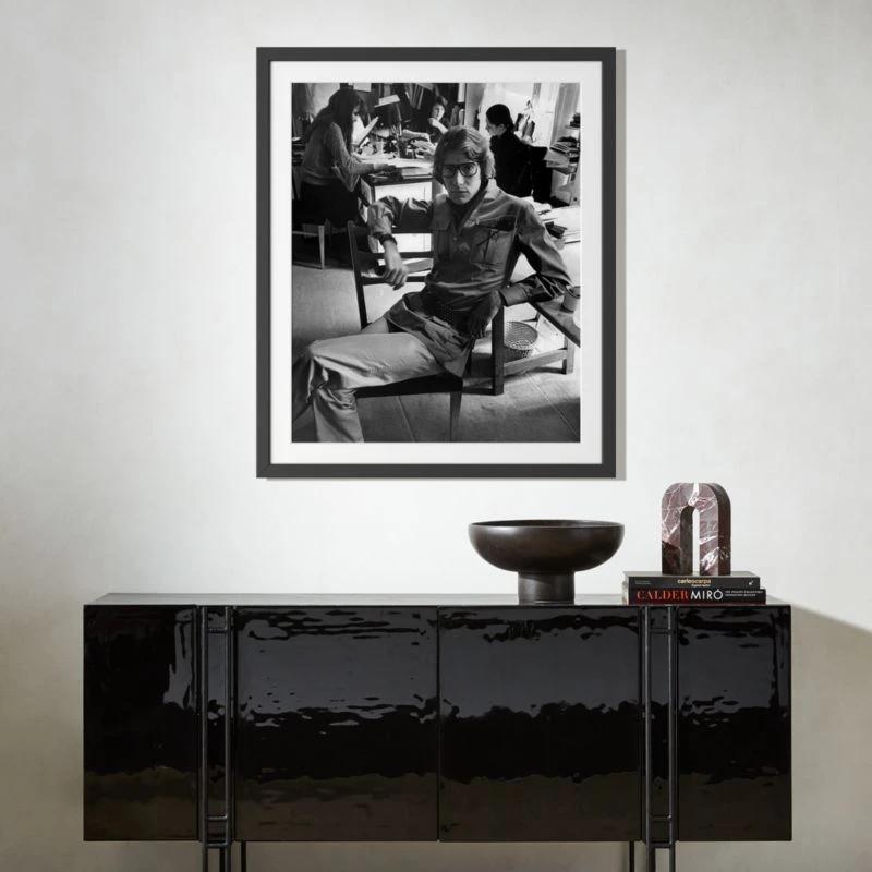 'Yves Saint Laurent In His Studio' Photographic Print In Black Frame 17.5"x21.5" - Image 4