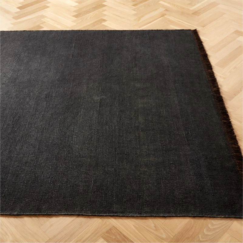 Sante Linen Charcoal Area Rug 6'x9' - Image 2