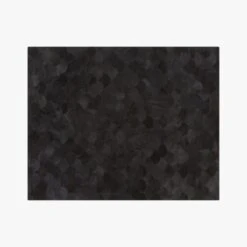 Scallop Black Hide Area Rug 8'x10'
