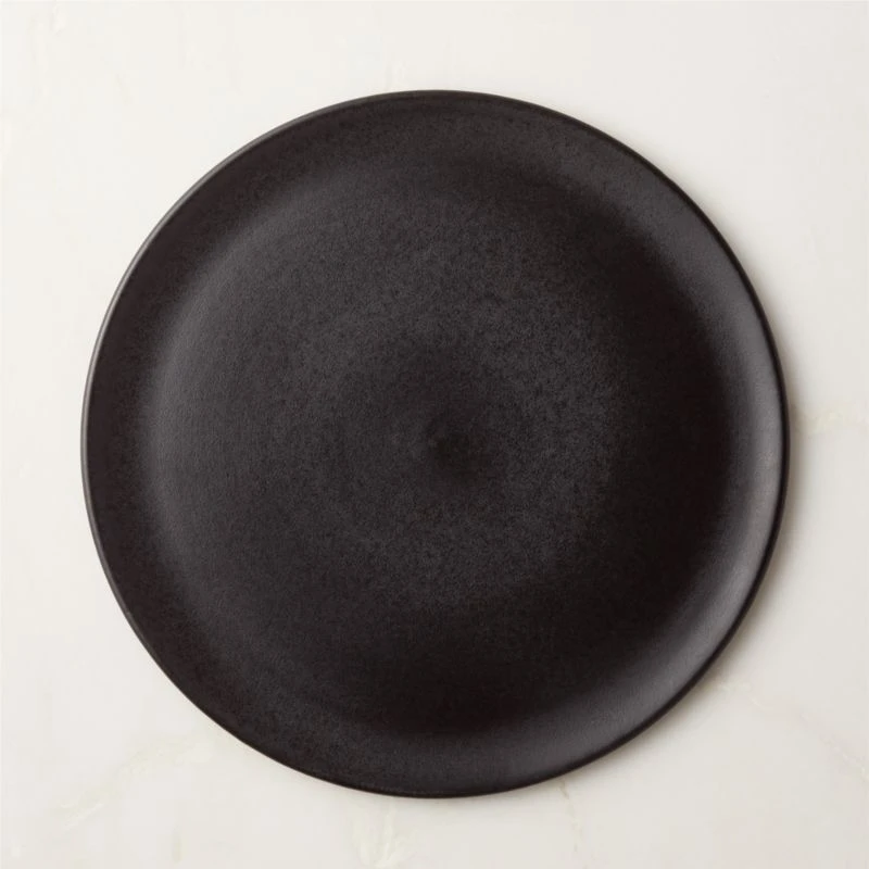 Sculpt Black Dinner Plate