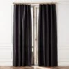 Seda Black Dupioni Silk Window Curtain Panel 48''x84''