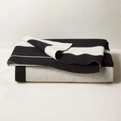 Shift Merino Wool Reversible Throw Blanket
