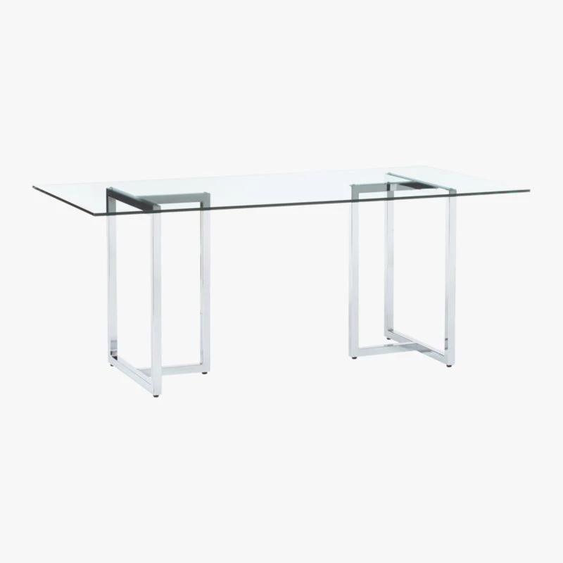Silverado Chrome 80" Rectangular Dining Table - Image 3
