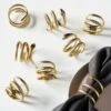 Slink Gold Napkin Rings Set Of 8