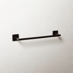 Slotted Screw Matte Black Towel Bar 18"