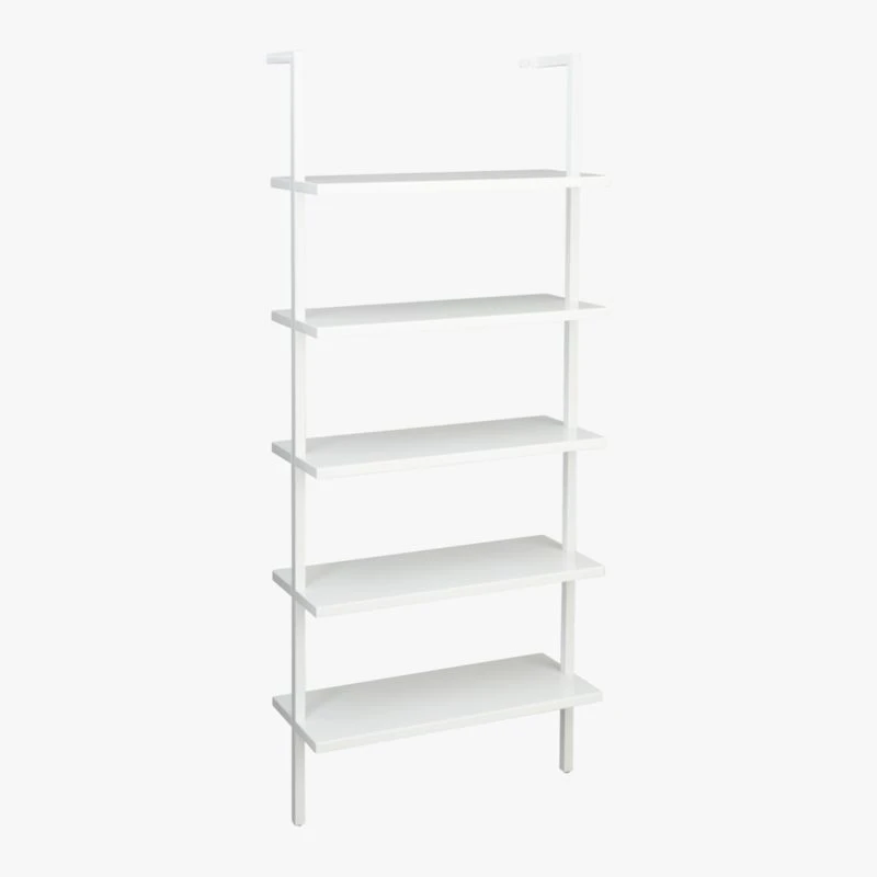 Stairway White Metal Wall Mount Bookshelf 72.5'' - Image 4