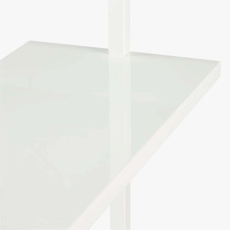 Stairway White Wall-Mounted Bookcase - 96" Height - Image 9