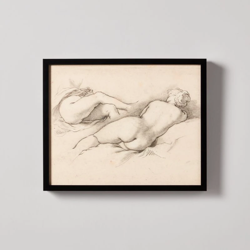 'Studies Of A Reclining Female Nude I' Framed Reproduction By Abraham Bloemaert 22''x18''