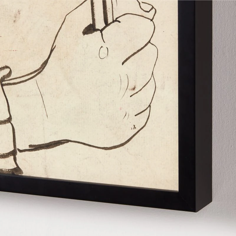 'Study Of Hands' Framed Reproduction By Carel Adolph Lion Cachet 18''x22'' - Image 3