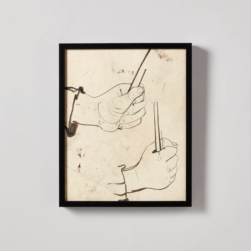 'Study Of Hands' Framed Reproduction By Carel Adolph Lion Cachet 18''x22''